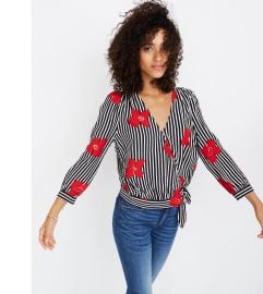 Wrap Top in Candied Orchids by Madewell at Madewell